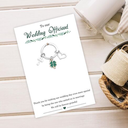 Officiant Gift Wedding Registry Must Haves Keychain Card Key Ring Keyring Weddings Favors Essential Wedding Officiant Proposal Gift for Newlywed Gifts for Pastor from Couple Bride Groom in Kuwait