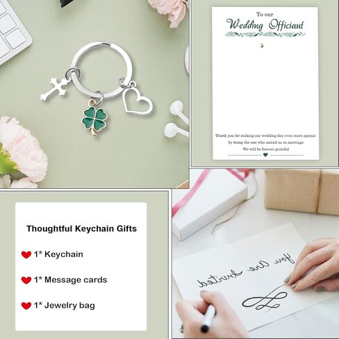 Officiant Gift Wedding Registry Must Haves Keychain Card Key Ring Keyring Weddings Favors Essential Wedding Officiant Proposal Gift for Newlywed Gifts for Pastor from Couple Bride Groom in Kuwait