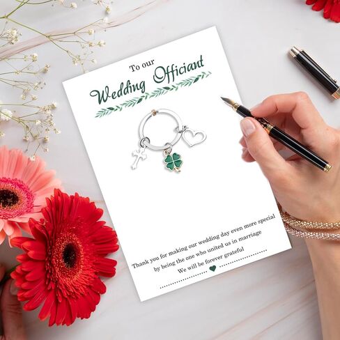 Officiant Gift Wedding Registry Must Haves Keychain Card Key Ring Keyring Weddings Favors Essential Wedding Officiant Proposal Gift for Newlywed Gifts for Pastor from Couple Bride Groom in Kuwait