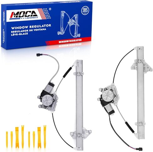 MOCA 2 قطعة منظم نافذة الطاقة الأمامية ومجموعة المحرك متوافق مع 2005-2020 لنيسان فرونتير 4.0L، 2005-2019 2021 لنيسان فرونتير 2.5L، 2005-2015 لنيسان إكستيرا 4.0L in Saudi Arabia