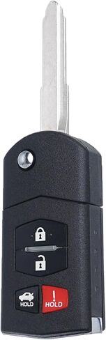 Flip Key Fob Replacement Remote Key Fit for 2010 2011 2012 2013 Mazda 3 Sedan 6 MX5 Miata 2010 2011 2012 2013 Keyless Entry Remote Control (BGBX1T478SKE125-01 BBM4-67-5RY) 4 Button in Saudi Arabia