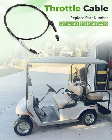 Throttle Cable 72714-G01 Fit for E-Z-GO 2002 and Newer Gas, Governor to Carburetor 52¼" in Saudi Arabia