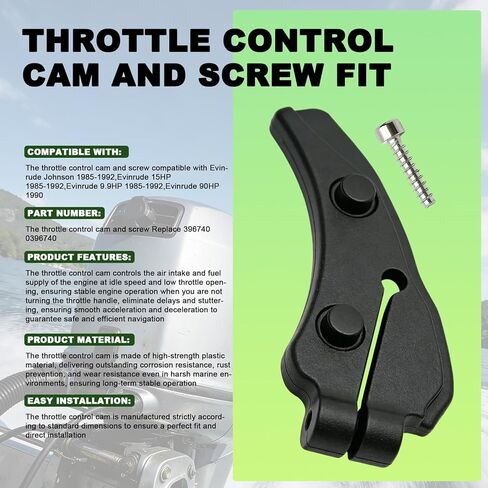 Throttle Control Cam and Screw Fit for Johnson Evinrude Replace 0396740, Cam and Screw Assembly Replacement in Saudi Arabia