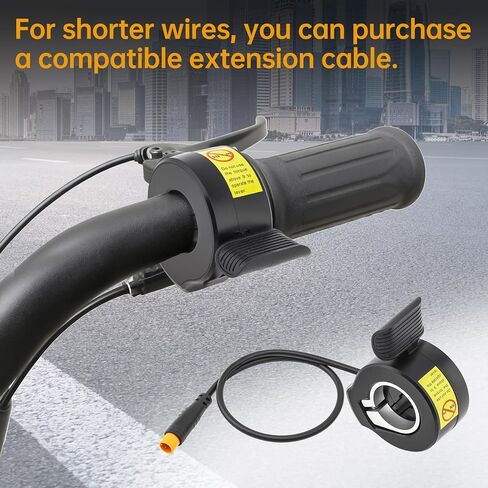 130X Thumb Throttle, Inner Diameter 9 mm 3 Pin Male Connector for Electric Bike/Scooter, 12V-72V Universal Voltage, IPX4 Waterproof, Fits 22.2mm Handlebars,Ambidextrous Design in Kuwait