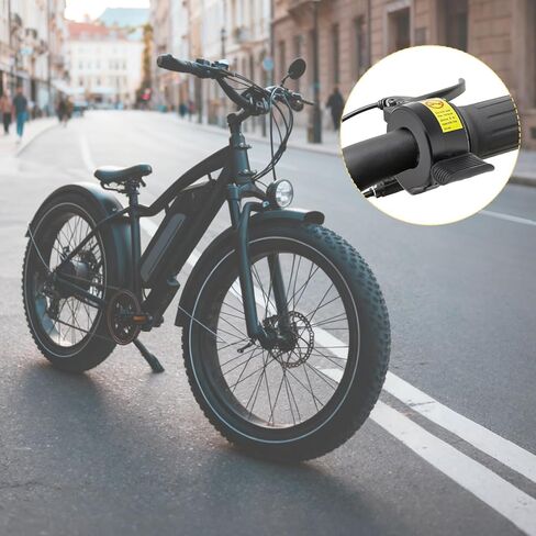 130X Thumb Throttle, Inner Diameter 9 mm 3 Pin Male Connector for Electric Bike/Scooter, 12V-72V Universal Voltage, IPX4 Waterproof, Fits 22.2mm Handlebars,Ambidextrous Design in Kuwait