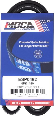 MOCA Serpentine Belt 4PK1160 Fits for 2011-2013 for Honda Cr-Z 1.5L, 2010-2013 for Insight L4 1.3L Accessory Drive, 2013-2014 for Honda Insight L4 1.3L Water Pump and Alternator in Saudi Arabia