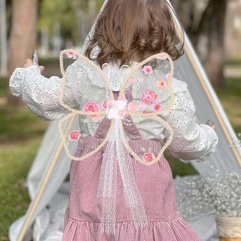 Butterfly Fairy Wings Princess Wings Costume Angel Wings Little Girl Wings Party Favor Children Fairy Wings Butterfly Angel Costume Dress Up Role Play for Girls Pink, 45.00X43.00X1.50CM in Saudi Arabia