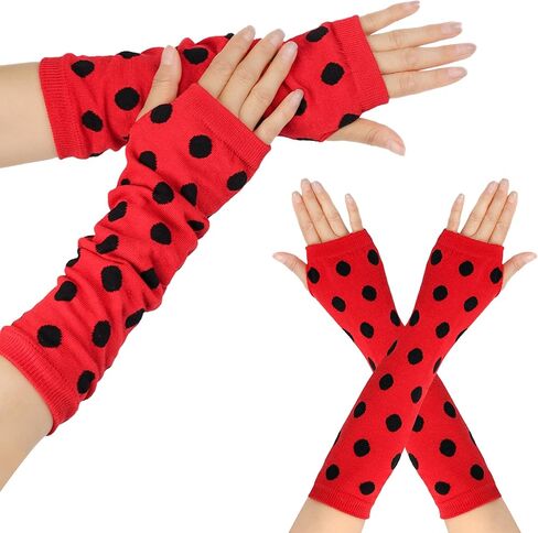 مجموعة أزياء الدعسوقة للفتيات - أجنحة، وعصابة رأس هوائي، ونظارات شمسية وقفازات بدون أصابع لحفلات الهالوين، للأعمار من 4 إلى 12 عامًا in Kuwait