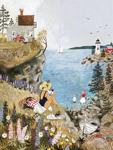 New York Puzzle Company - Loré Pemberton Sea Cottage - 1000 Piece Jigsaw Puzzle for Adults by Loré Pemberton in Kuwait