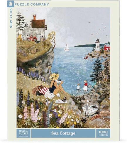 New York Puzzle Company - Loré Pemberton Sea Cottage - 1000 Piece Jigsaw Puzzle for Adults by Loré Pemberton in Kuwait