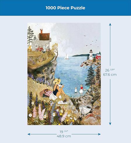 New York Puzzle Company - Loré Pemberton Sea Cottage - 1000 Piece Jigsaw Puzzle for Adults by Loré Pemberton in Kuwait
