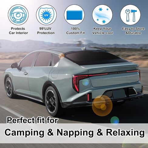 Windshield Sun Shade Car Windshield Foldable Full Windows Coverage Custom Fit for Kia K4 2025 2026 Accessories Car Window Shades Block Sun UV Rays 7PCS in Saudi Arabia