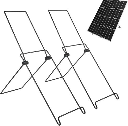 2 Pack Solar Panel Stand, Folding Solar Panel Stand Mounting Bracket - Quick Angle Adjustment, Portable Suitable for Solar Panels Less Than 0.35 Inches Thick in Kuwait