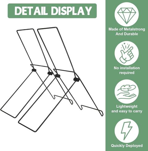 2 Pack Solar Panel Stand, Folding Solar Panel Stand Mounting Bracket - Quick Angle Adjustment, Portable Suitable for Solar Panels Less Than 0.35 Inches Thick in Kuwait
