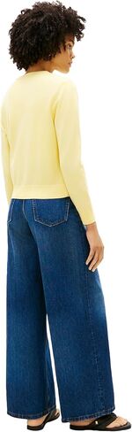 Tommy Hilfiger Women's Cotton Crew Neck Cardigan Sweater Lightweight Button Down Knit Cardigan in Saudi Arabia