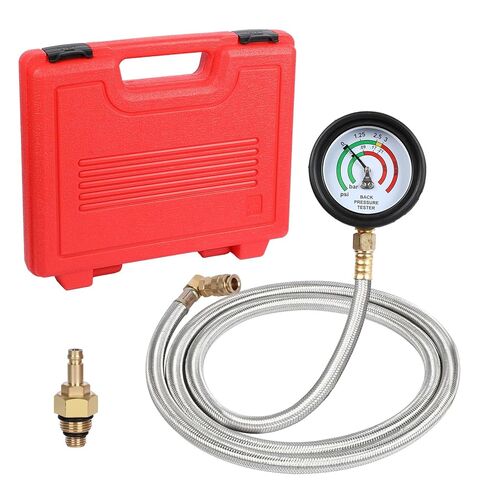 طقم اختبار الضغط الخلفي للعادم مع خرطوم من الفولاذ المقاوم للصدأ بطول 6 أقدام، مقياس ضغط خلفي احترافي لعادم السيارات الديزل مع موصل سريع، محولات M12 وM18، للشاحنات وسيارات الدفع الرباعي والشاحنات وما إلى ذلك. in Kuwait