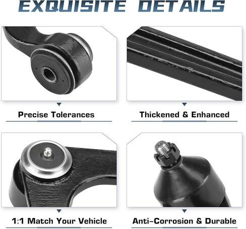 Front Upper Control Arm with Ball Joint for Dodge Ram 1500 2002-2005 RWD, Sway Bar End Link + Outer Tie Rod End Suspension Kit K7424 K7411 K7400 ES3538 8Pcs in Saudi Arabia