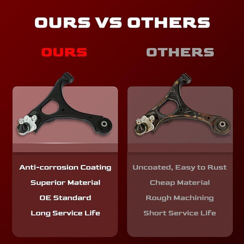 Front Lower Control Arm and Ball Joint Assembly Compatible with 2006-2011 Honda Civic 1.3L 1.8L, 2006-2010 Acura CSX 2.0L, replace# K620382 K620383, 2pcs in Kuwait