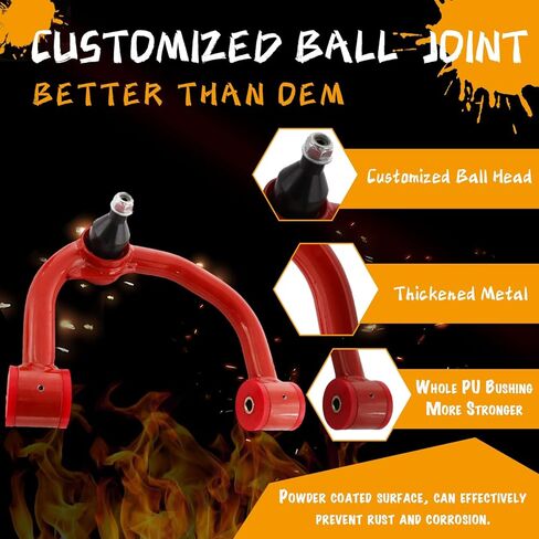 Front Upper Control Arm 2-4" Lift with Ball Joint For 2004-2020 Ford F150, Red Suspension Kit Adjustable Control Arm, Replacement OEM Factory/Stock Suspension Arms in Kuwait