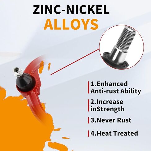 Front Upper Control Arm 2-4" Lift with Ball Joint For 2004-2020 Ford F150, Red Suspension Kit Adjustable Control Arm, Replacement OEM Factory/Stock Suspension Arms in Kuwait