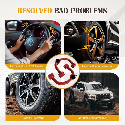 Front Upper Control Arm 2-4" Lift with Ball Joint For 2004-2020 Ford F150, Red Suspension Kit Adjustable Control Arm, Replacement OEM Factory/Stock Suspension Arms in Kuwait