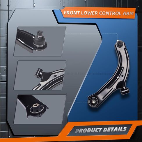 KEYOOG 10Pcs Front Lower Control Arm Kit w/Ball Joint Fit For 07-12 Ni-ssan Versa, 09-14 Cube, Outer Inner Tie Rod End, Sway Bar Link, Boots (OE# K620566 K620567 K750098 EV800322 ES800248 ES800249) in Saudi Arabia