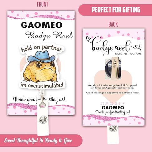 Funny Nurse Badge Reel – Cute Cowboy Rain Frog Glitter Badge Holder, Retractable ID Reel with Alligator Clip for Nurse, Medical Assistant, RN, LPN, Pediatric & Office Staff in Saudi Arabia