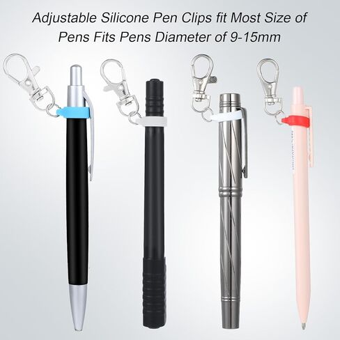 12PCS Retractable Pen Holders, Pen Holder for Lanyard Pens Clip with Lobster Clasp for Pens Nurses Badge Reel Accessories in Saudi Arabia