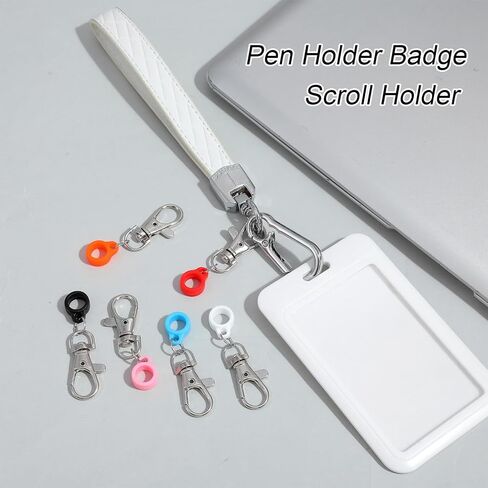 12PCS Retractable Pen Holders, Pen Holder for Lanyard Pens Clip with Lobster Clasp for Pens Nurses Badge Reel Accessories in Saudi Arabia