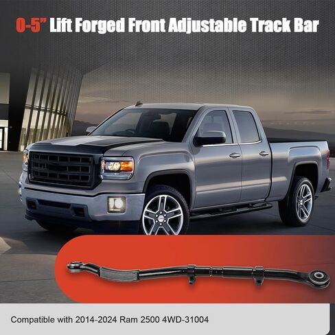 0-5" Lift Front Adjustable Track Bar Compatible with 2014-2024 Ram 2500 4WD Forged Solid Steel Panhard Rod #31004 in Kuwait
