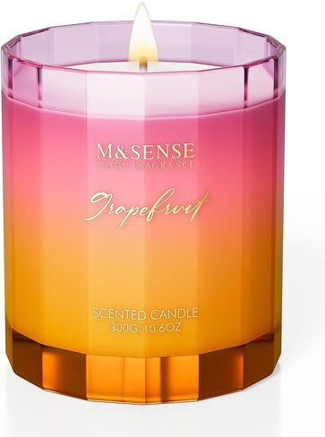 M&SENSE Caramel Coffee Candle for Home Scented, 10.6oz 60 Hours Burn Natural Soy Long Lasting Slow Burning Organic Aromatherapy Candle Housewarming Appreciation Gift for Women in Kuwait