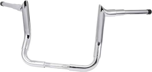 12" Ape Hangers Handlebars 1 ½ Meathook Bagger Bar Compatible With 1986-2023 Harley Touring Street Glide Electra Glide Models with Bating Fairing (Chrome) in Kuwait
