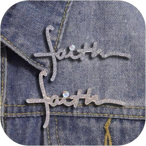 Faith Brooch Pins for Women Cross Pin Christian Gifts Faith Religious Accessories Inspirational Jewelry Gifts in Saudi Arabia