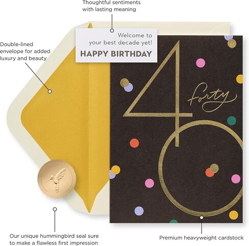 Papyrus 40th Birthday Card for Women, Perfect for Friends or Daughter (Best Decade Yet) in Saudi Arabia