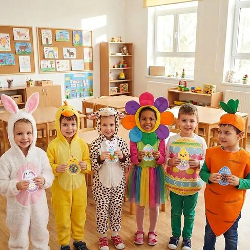 42 Pack Easter Candy Cards with Plastic Domes, DIY Bunnies Eggs Chick Card Candy Holder, Fillable Easter Greeting Cards Holder Exchange Gifts for School Class Spring Party Favors (Candy Not Included) in Kuwait