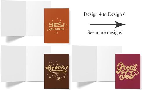 Congratulation Cards – 18 Pack Blank Inside, 9 Unique Designs, 5"x7" Cards - All Occasion Congratulations Gifts with Envelopes & Stickers for Achievements, Celebrations & Milestones in Kuwait