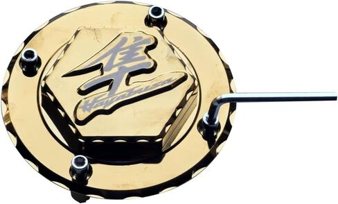 Gold Chrome Gas Fuel Tank Cap Cover Compatible with Suzuki Hayabusa GSXR1300 1999-2007 in Kuwait
