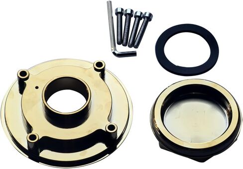 Gold Chrome Gas Fuel Tank Cap Cover Compatible with Suzuki Hayabusa GSXR1300 1999-2007 in Kuwait