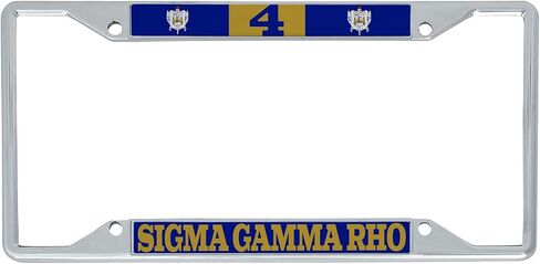 Desert Cactus Sigma Gamma Rho Car Accessories SGRhos Sigmas Metal License Plate Frame and Tag Holder for Front or Rear of Vehicle (#4 License Plate Frame) in Saudi Arabia