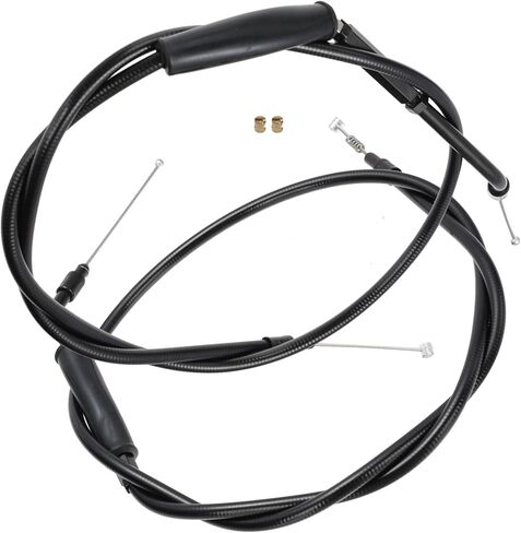 طقم كابلات ممتدة ومضفرة من الفولاذ المقاوم للصدأ من الفينيل الأسود مقاس 39 بوصة لموديلات Harley Sportsters 2004-2006 مقاس 14 بوصة مقود الدراجة in Kuwait