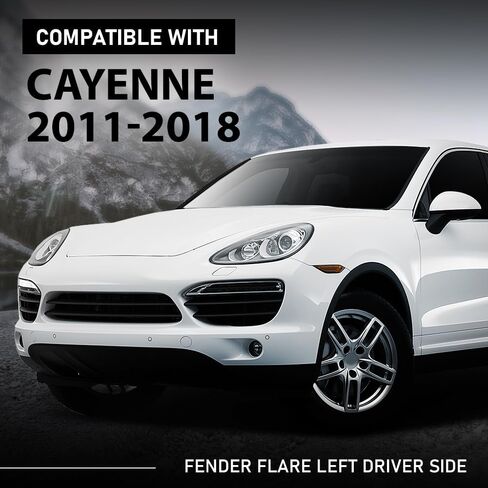 LQI Fender Flare Front Left Driver Side Compatible with Porsche Cayenne 2011-2018 95855972720, 958-559-727-20, 958559727209B9 Black Fender Wheel Arch Trim in Saudi Arabia