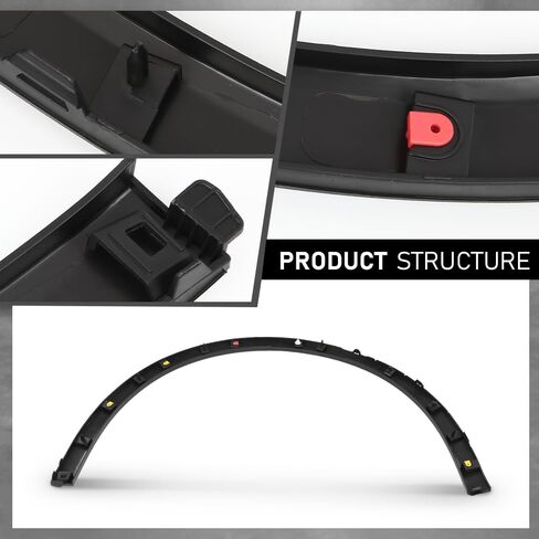 LQI Fender Flare Front Left Driver Side Compatible with Porsche Cayenne 2011-2018 95855972720, 958-559-727-20, 958559727209B9 Black Fender Wheel Arch Trim in Saudi Arabia