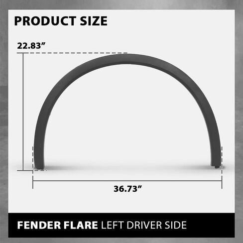 LQI Fender Flare Front Left Driver Side Compatible with Porsche Cayenne 2011-2018 95855972720, 958-559-727-20, 958559727209B9 Black Fender Wheel Arch Trim in Saudi Arabia