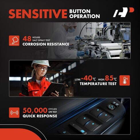 A-Premium Power Window Switch Compatible with Dodge Charger 2011-2016, Journey 2011-2016 & Chrysler 300 2011-2015, with Auto Up & Down, Front Right Passenger Side in Kuwait