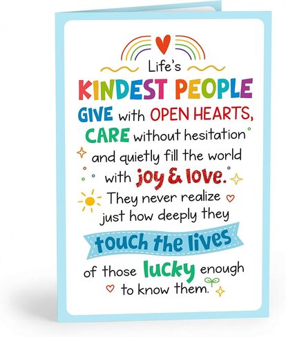 Decorably Glitter 5x7in Individual School Counselor Appreciation Card with Matching Envelope & Stickers for Teacher, Social Workers, Friends, & Kindest Person, with Printed Message Inside - Gifting in Saudi Arabia