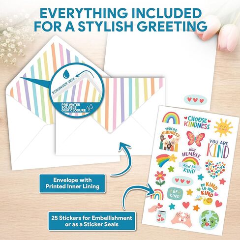 Decorably Glitter 5x7in Individual School Counselor Appreciation Card with Matching Envelope & Stickers for Teacher, Social Workers, Friends, & Kindest Person, with Printed Message Inside - Gifting in Saudi Arabia