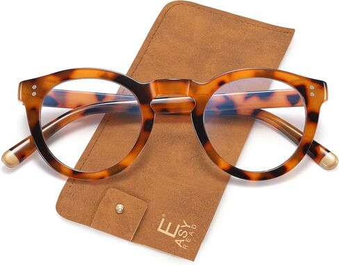 نظارات حجب الضوء الأزرق سهلة القراءة للنساء، نظارات كمبيوتر دائرية مضادة لإجهاد العين للنساء مع مفصلات زنبركية in Kuwait