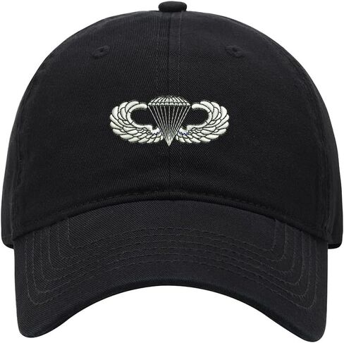 Men's Baseball Cap Army Airborne Paratrooper Wings Embroidered Washed Cotton Vintage Dad Gifts Hat in Saudi Arabia