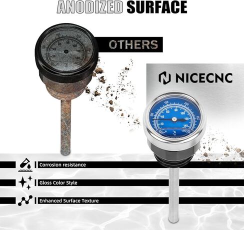 NICECNC Black Oil Dipstick Temperature Gauge Oil Filler Plug Compatible with Harley Sportster S RH1250S 2021-2024, Nightster RH975 2022-2024, Replacement for 62700321, See Fitments in Saudi Arabia