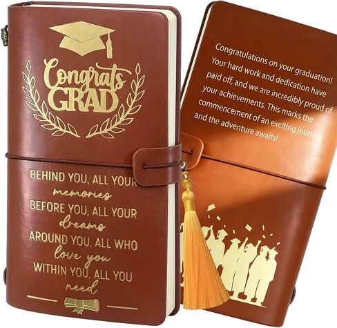 Graduation Gifts Leather Journal Notebook for Her Him, Class of 2026 Senior High School College Masters Degree Phd Nurse Inspirational Graduation Gift Ideas for Women Men Student Graduate Travel in Saudi Arabia